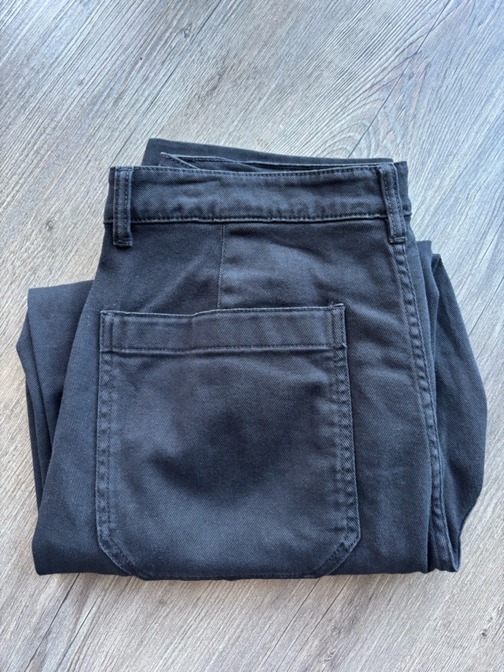 QUINCE ORGANIC STRETCH COTTON TWILL BARREL PANTS BLK 8